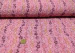 Tina embroidery fabric old rose stretchy embroidered flowers with glitter